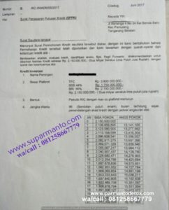 DANA TALANGAN FUNDER PRIBADI JAMINAN SPPK BANK