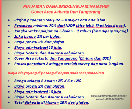 Dana Bridging Diskonto Murah