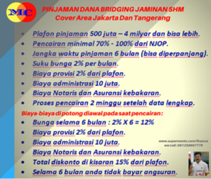 Dana Bridging Jaminan SHM di BSD